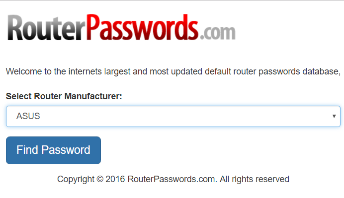 موقع مُخصص للبحث عن كلمات المرور الافتراضية لمعظم أنواع الراوترات
