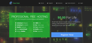 إنشاء حساب على ProFreeHost