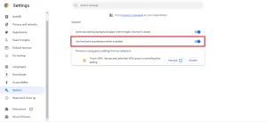 تفعيل وضع التسريع Hardware Acceleration