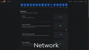 نافذة Network