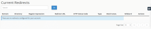 قائمة Current Redirects