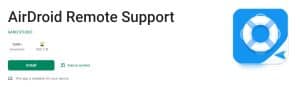 يجب تثبيت تطبيق AirDroid Remote Support على الموبايل الذي تريد مشاركة شاشته