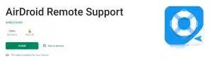 يجب تثبيت تطبيق AirDroid Remote Support على الموبايل الذي تريد مشاركة شاشته