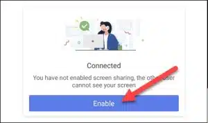 اضغط بعدها على Enable