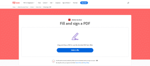 إضافة توقيع إلكتروني بشكل أون لاين باستخدام موقع Adobe