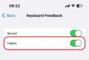 تعطيل Haptic