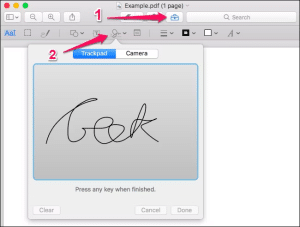 توقيع ملفات الـPDF باستخدام برنامج Preview