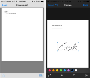 إضافة توقيع إلكتروني في iPhone وiPad باستخدام تطبيق Mail
