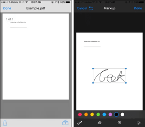 إضافة توقيع إلكتروني في iPhone وiPad باستخدام تطبيق Mail