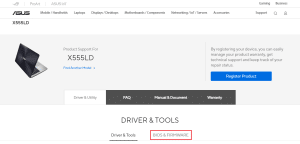 صفحة موديل اللابتوب