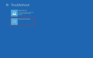 اختيار Advanced options