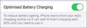 احرص على تفعيل خاصية Optimized Battery Charging