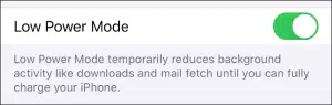 تفعّيل وضع الطاقة المنخفضة Low Power Mode