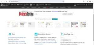 استخدام أرشيف الإنترنت The Wayback Machine