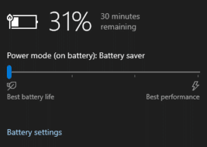 تغيير وضع الطاقة