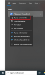استخدام برنامج PowerShell