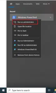 استخدام برنامج PowerShell