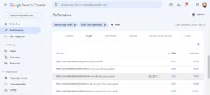 تحديد أهم الصفحات في موقعك باستخدام Google Search Console