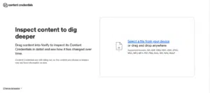 التحقق من معلومات التوثيق content credentials لأي صورة