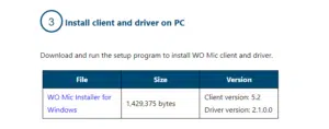 تنزيل برنامج WO Mic على حواسيب ويندوز