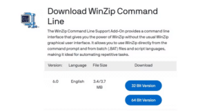 انتقل لصفحة WinZip Command-Line وحمّل الملف المرفق