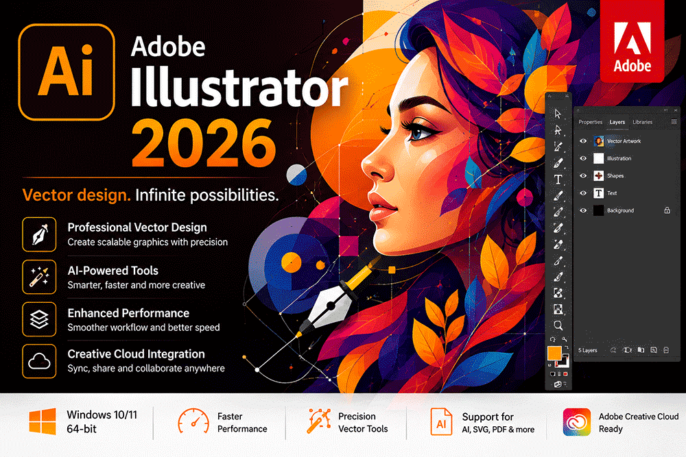 تحميل Adobe Illustrator 2026 النسخة الأصلية من Adobe
